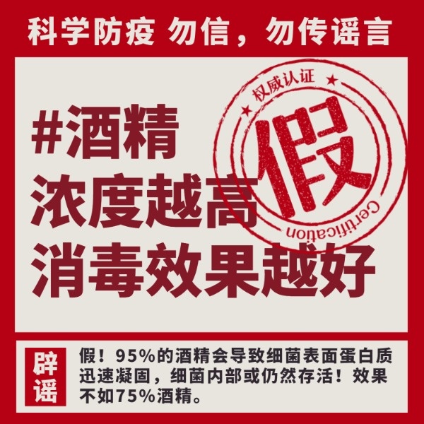 科学防疫辟谣社交配图
