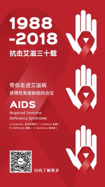 抗击艾滋病海报设计模板素材