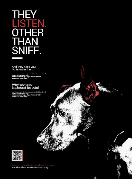 保护动物狗狗公益海报设计模板素材