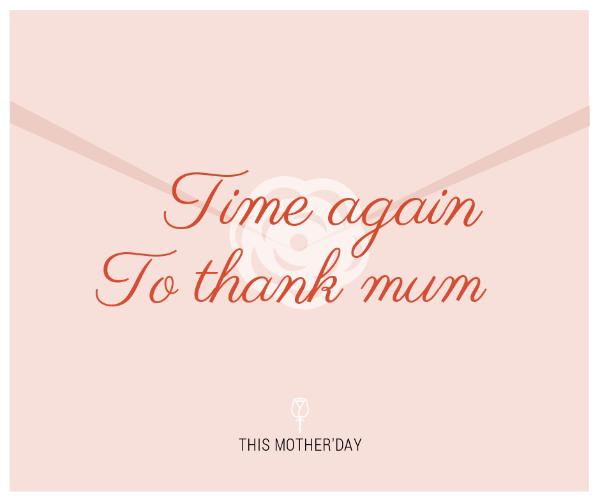 Pink envelop mother's day