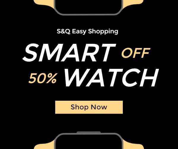 Black Smart Watch Cyber Monday Sale
