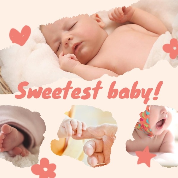 Cute Sweetest Baby Collage