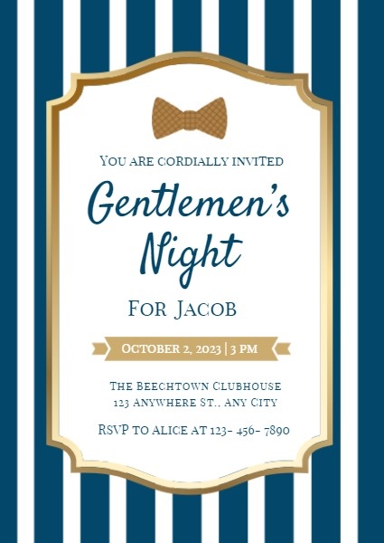 Blue And Golden Gentlemen's Night