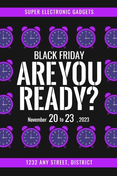 Purple And Black Electronics Gadget Black Friday Sale