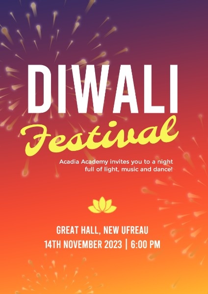 Modern Diwalii Festival Celebration