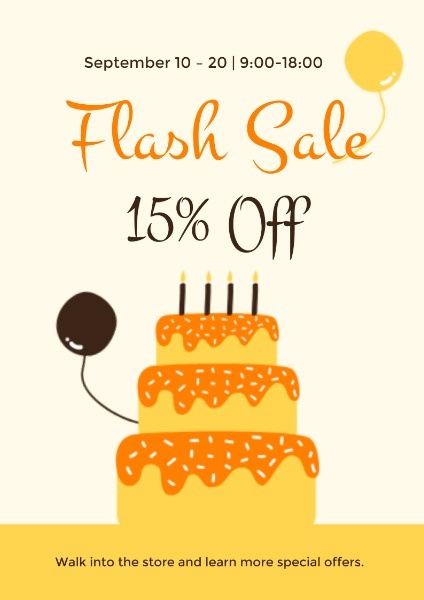 Cake Store Flash Sale