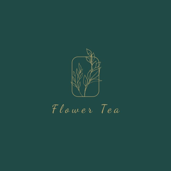 绿色高端轻奢茶饮茶馆茶室花茶Logo