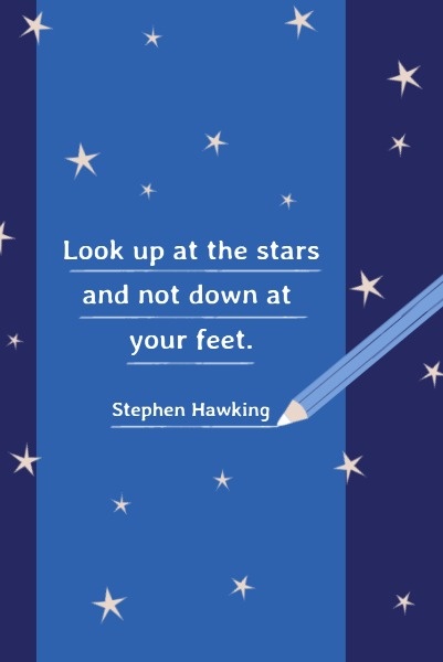 Hawking Quote Stars