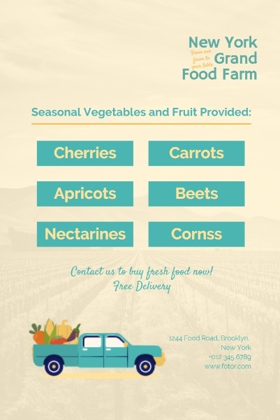 Simple Food Farm Ads