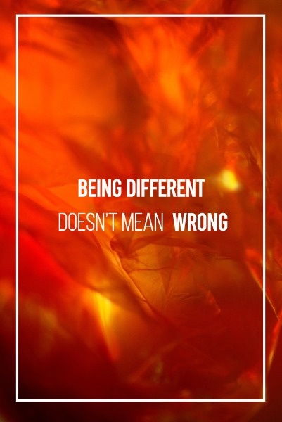 Red Being Different Quote