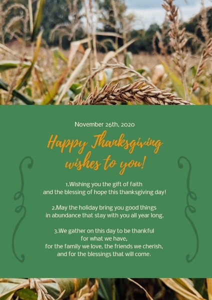 Green Thanksgiving Wish