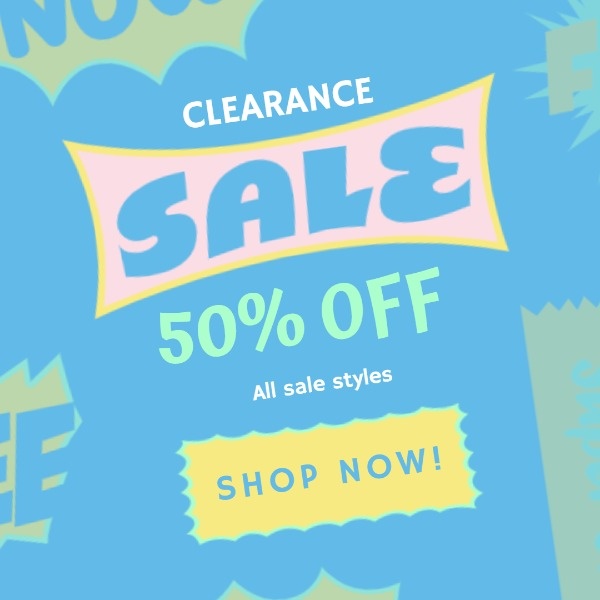 Blue Clearance Sale Ads 