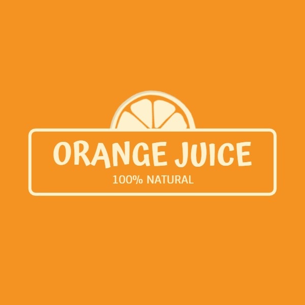 Yellow Orange Juice Stand Logo