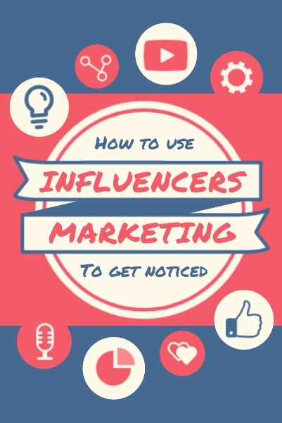 Red And Blue Influencer Marketing Blogging