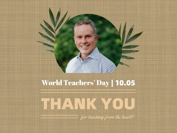 World Teacher's Day Thank You