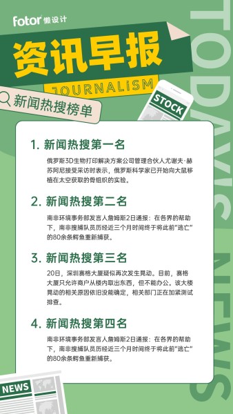 资讯早报新闻早知道绿色