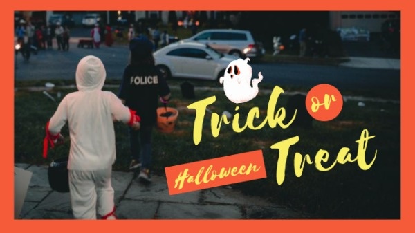 Halloween Trick Or Treat Cartoon Halloween Shopping