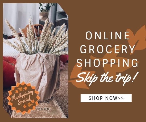 Thanksgiving Grocery Sale Banner Ads