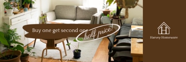 Brown Homeware Store Sale Banner