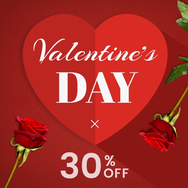 情人节限时促销活动红色玫瑰