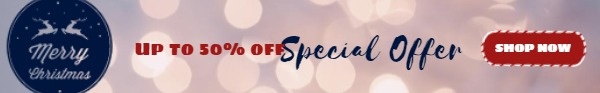 Warm Christmas Special Offer Banner Ads