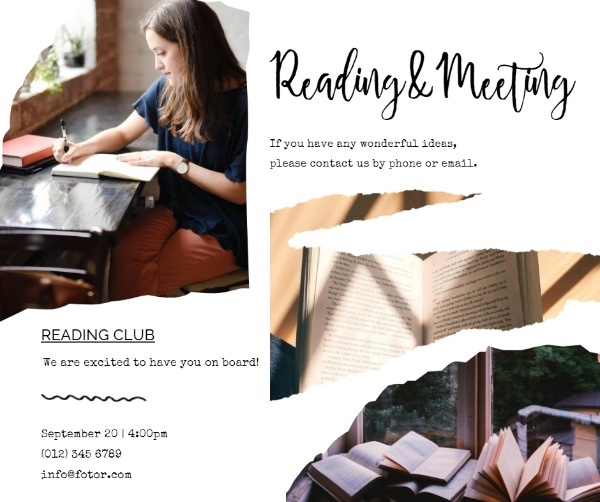 White Reading And Meeting Activity