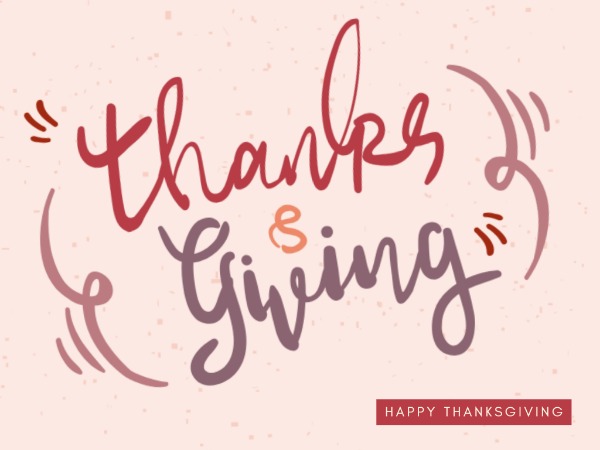 Handwriting thanksgiving