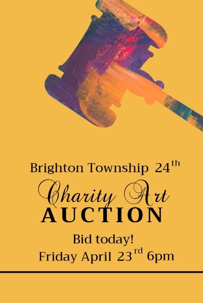 Yellow Background Of Charity Art Auction