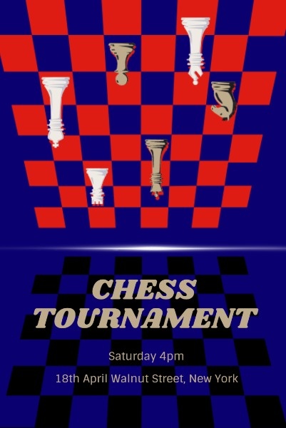 Blue And Red Chess Tournament
