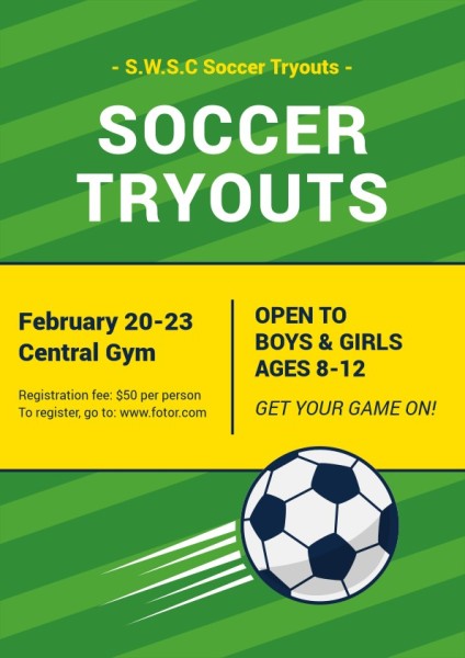 Green Soccer Tryouts