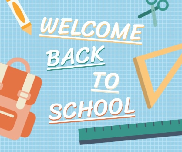 Blue Background Of Welcome Back To School