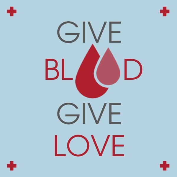 蓝色献血活动Instagram帖子