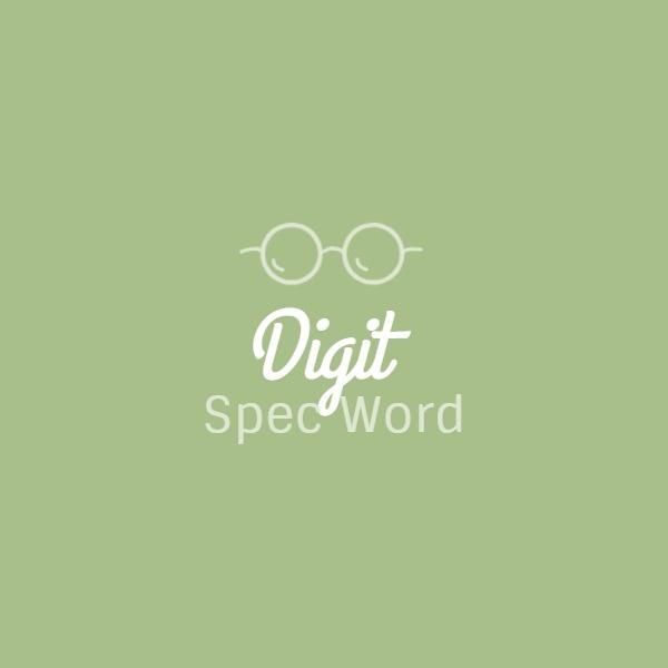 Green Digit Spec Word