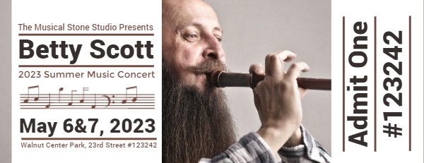 Studio Concert Ticket