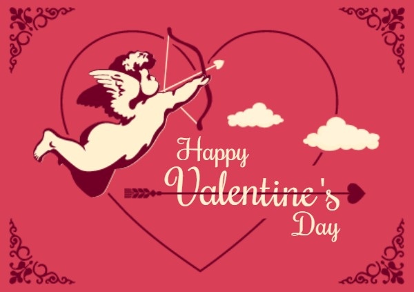 Red Valentine's Day Cupid Love