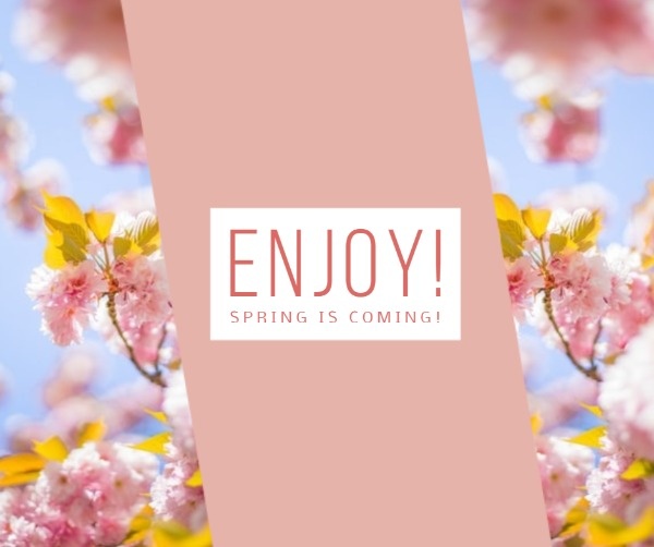 Pink Spring Blossoms Banner