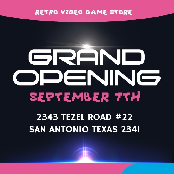 Pink And Blue Game Store Opening