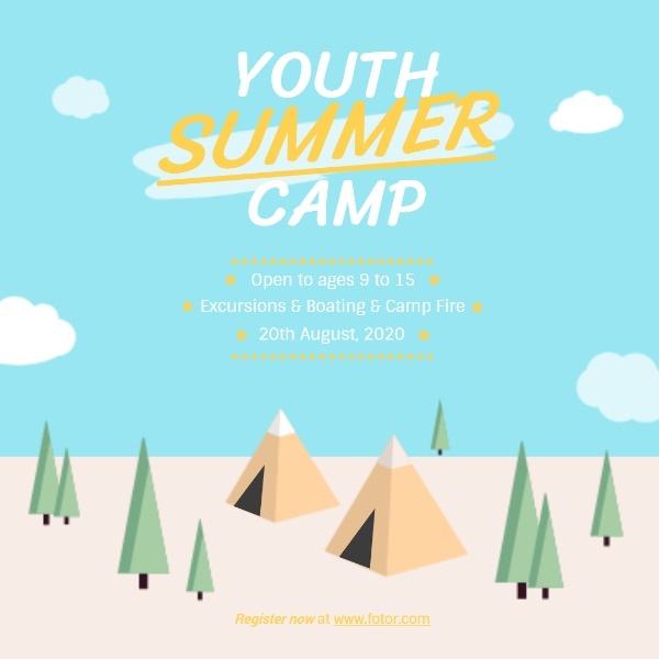 Youth Summer Camp Instagram Post Template