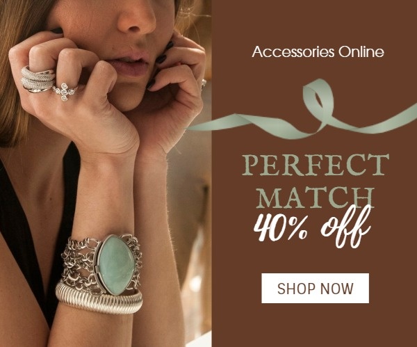 Brown Accessories Online Sale Banner Ads