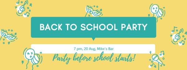 Exciting back to school party  facebook cover 