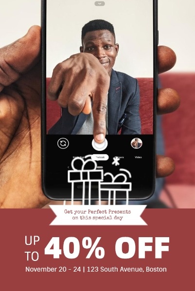 Brown Background Of Mobile Phone Promotion Ads