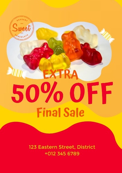 Yellow And Red Candy Big Sale