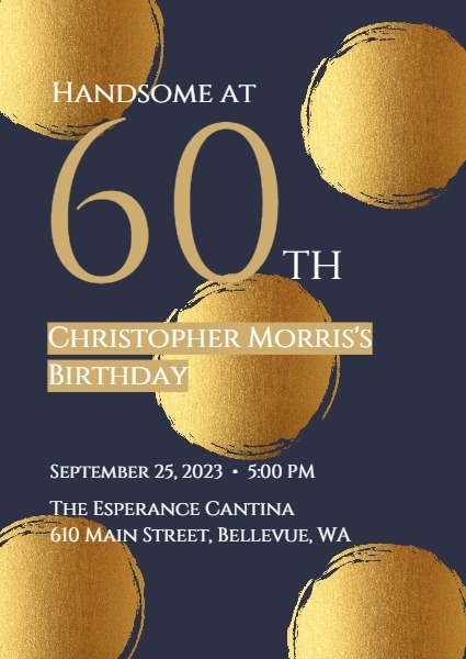 Golden 60th Birthday Party