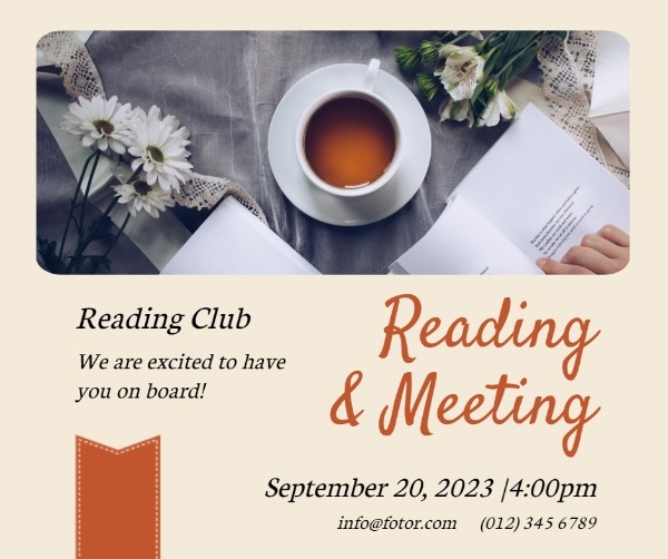 Yellow Reading And Meeting Flyer