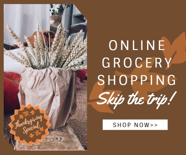 Thanksgiving Grocery Sale Banner Ads