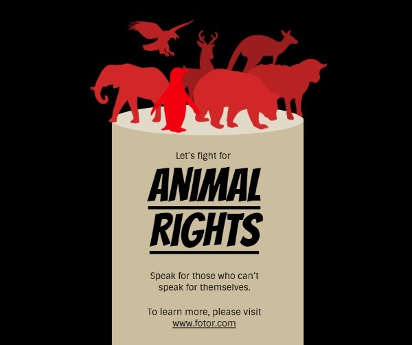 动物剪影动物权利Facebook帖子
