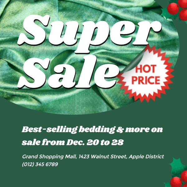 Green Bedding Store Super Sale