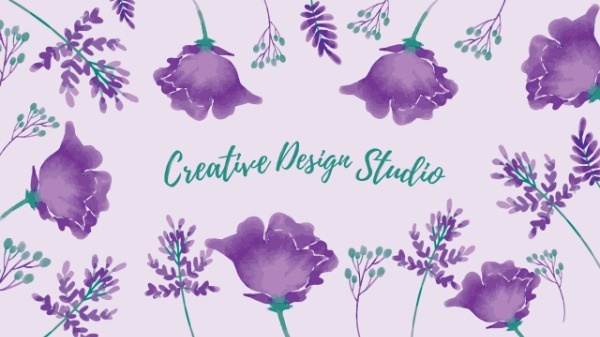 Artistic Purple Flower Banner