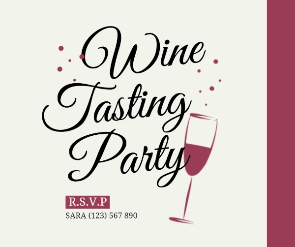 Red Glass Wine Tasting Party