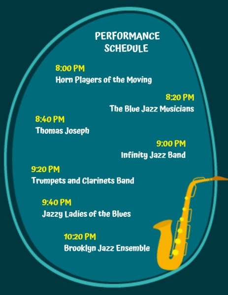 爵士乐之夜节目流程流程单